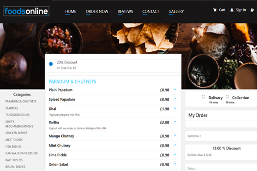 Food Orderning Website